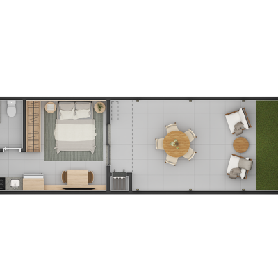 Garden studio 23m² + 20m² de área privativa