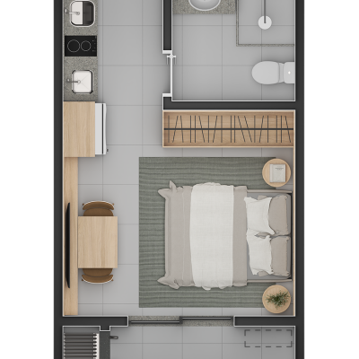 studio 23m²